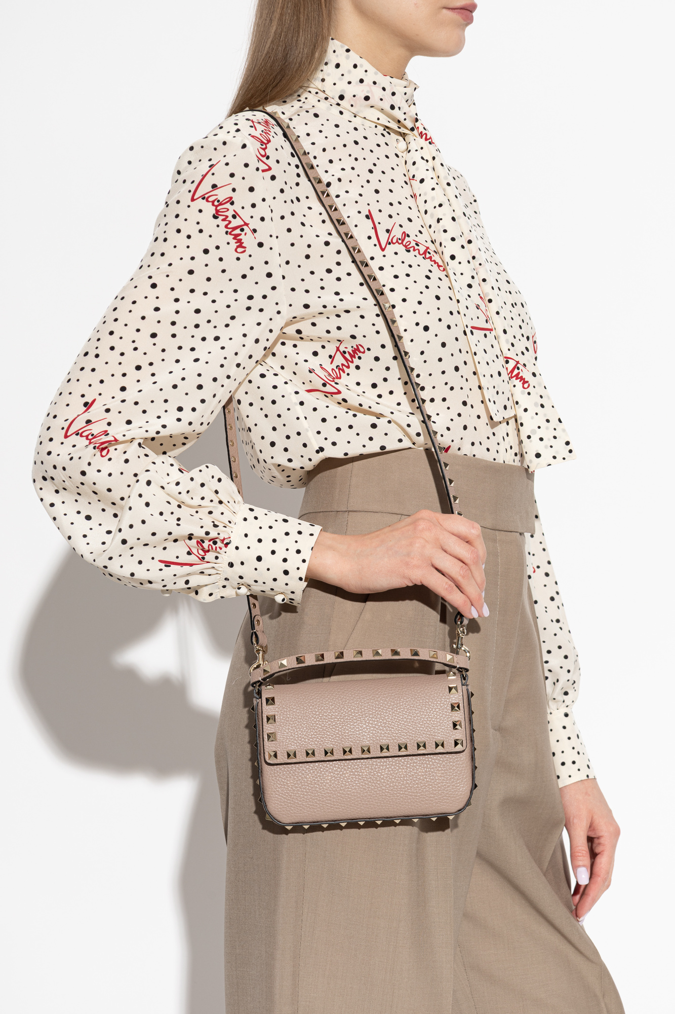 Valentino Garavani Leather bag with studs | Women's | Vitkac